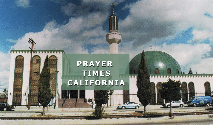 prayer times california