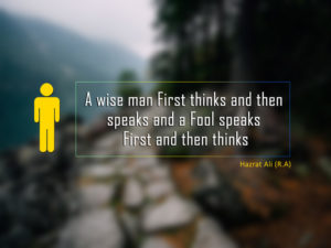 Hazrat Ali wise man quote