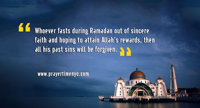 hadith on fasting in ramadan